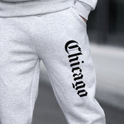 Chicago character print casual sports trousers