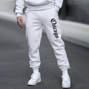 Chicago character print casual sports trousers