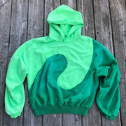 Personalized vortex cut stitching hoodie