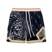 Personalized Indian skull casual cashew shorts