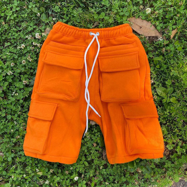 Men's casual multi-pocket shorts with personality