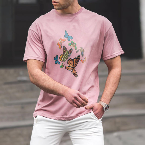 Retro Butterfly Street Fashion Short Sleeve T-shirt