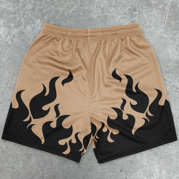 Retro flame trend retro shorts