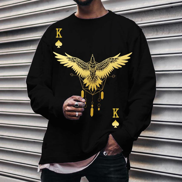 Casual men's round neck trendy pullover sweater
