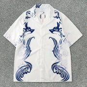 Casual Beach Shirt Teng Pattern Shorts Short Sleeve Suit