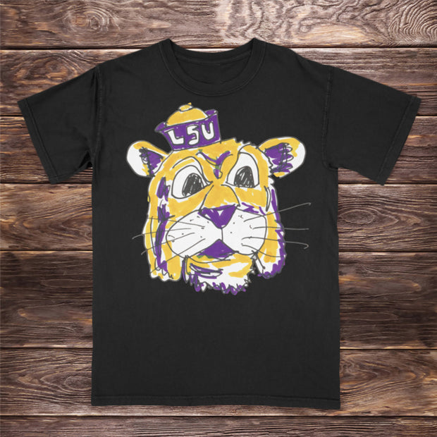 Street fashion tiger print short-sleeved T-shirt