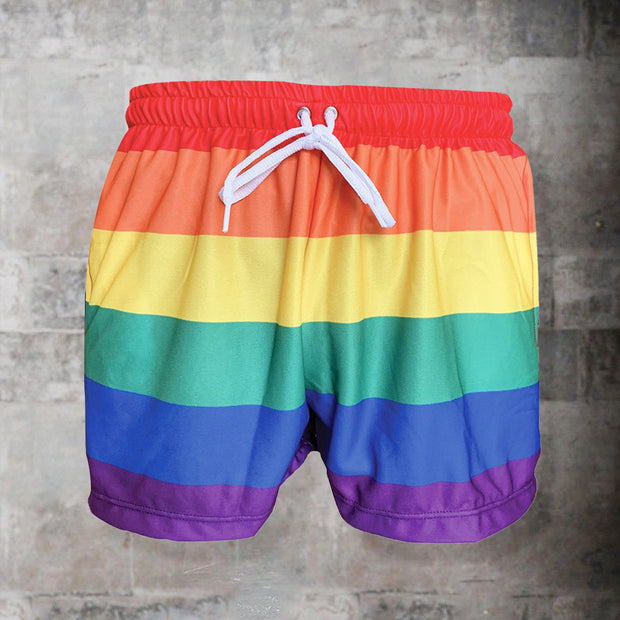 Rainbow flag shorts