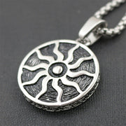 Stainless steel sunflower pendant men's punk necklace with jewelry