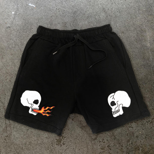 Personalized skull print shorts