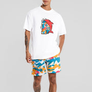 Personalized street dolphin print short sleeve suit