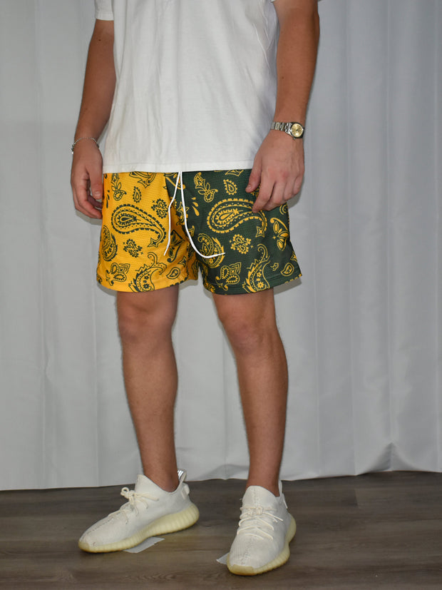 Statement Street Style Colorblock Cashew Floral Shorts