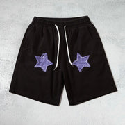 Star contrast casual sports shorts