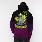 Statement tie dye skull print hoodie couples outfit