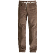 Fashion corduroy casual straight-leg lace-up trousers