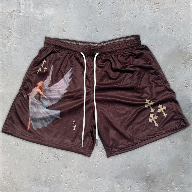 Fashion casual angel sports shorts