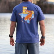 Printed fish men's T shirt