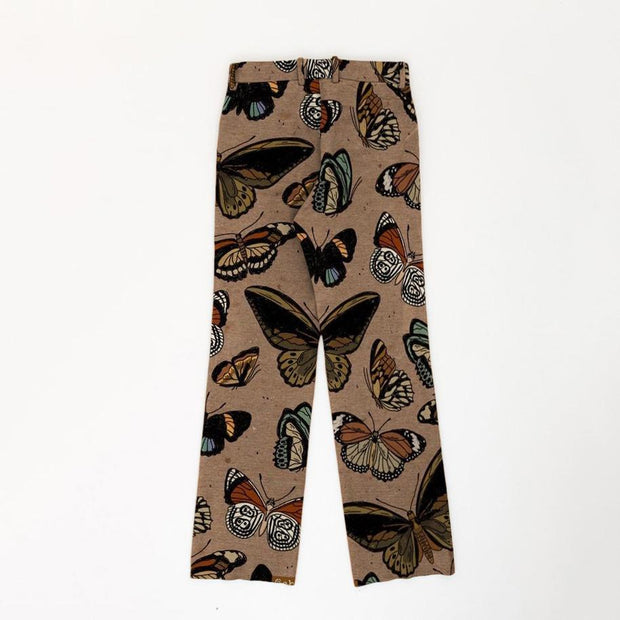 Butterfly retro print loose fashion street trousers