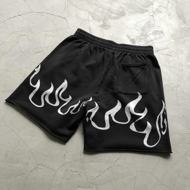 Butterfly flame hip hop street casual shorts