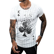 Casual round neck short sleeve printed T-shirt