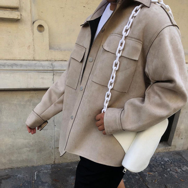 Fashion tooling loose street jacket coat