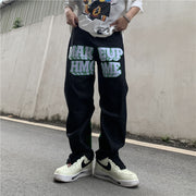 Hip hop street style rock fashion denim trousers