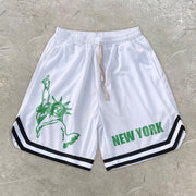 Casual Contrast New York Fashion Shorts