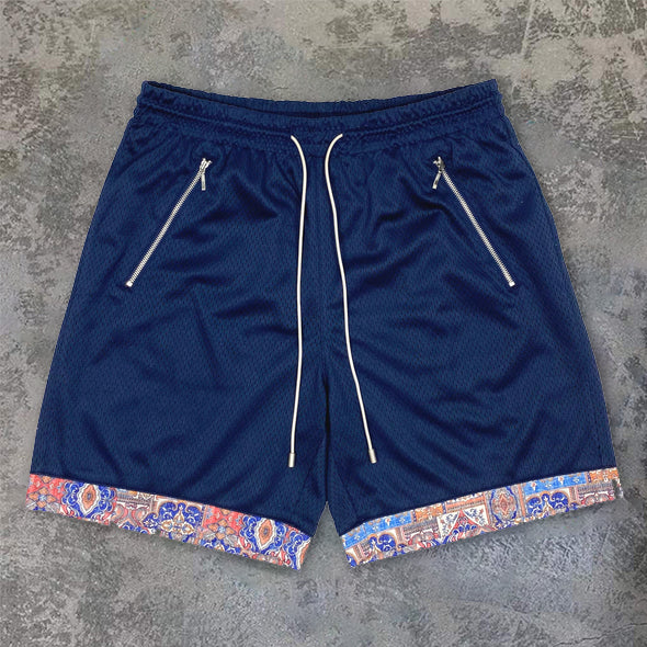 Noble Luxe Zip Pocket Mesh Track Shorts