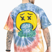 Tie-dye vomiting casual t-shirt