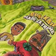 Retro Ami khaki trend cartoon print T-shirt loose hip-hop