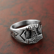 Thor's hammer stainless steel men's ring Thor's hammer ring jewelry