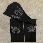 Fashion street style angel hot rhinestone sweatshirt