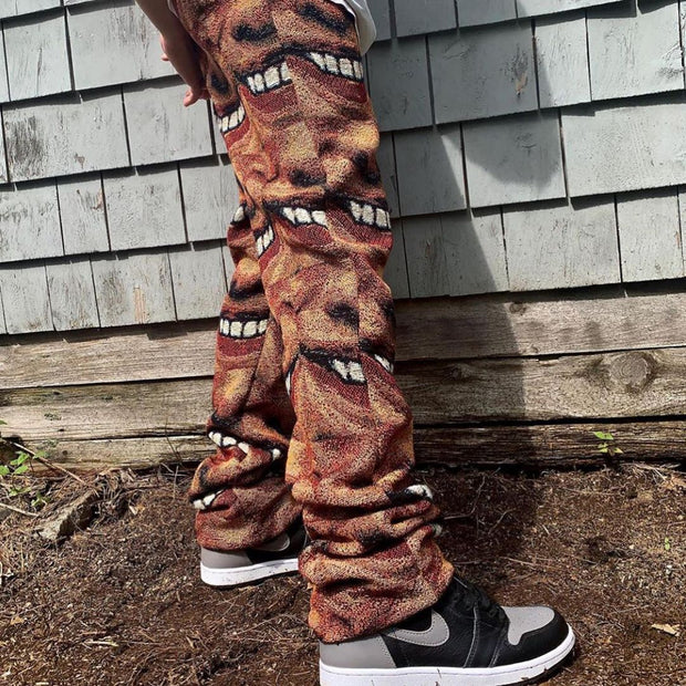 Personalized street hip-hop teeth trousers