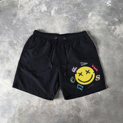 Smiley Print 5 Inseam Shorts