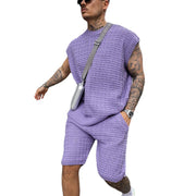 Men's Fashion Sports Casual Knitted Trend Vest Suits