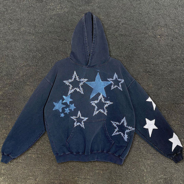 Personality trend street star hooded sweatshirt