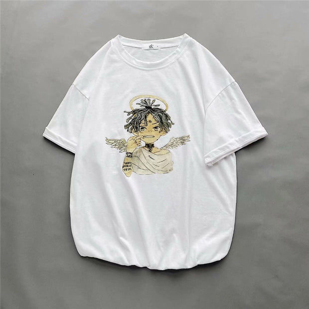 Loose trend Japanese half-sleeve casual T-shirt