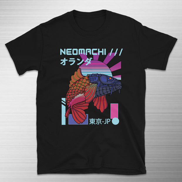 KAORI Cyberpunk Print Short Sleeve T-Shirt