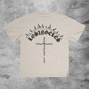 Tide brand Los Angeles print short-sleeved T-shirt