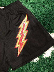 Lightning print track shorts
