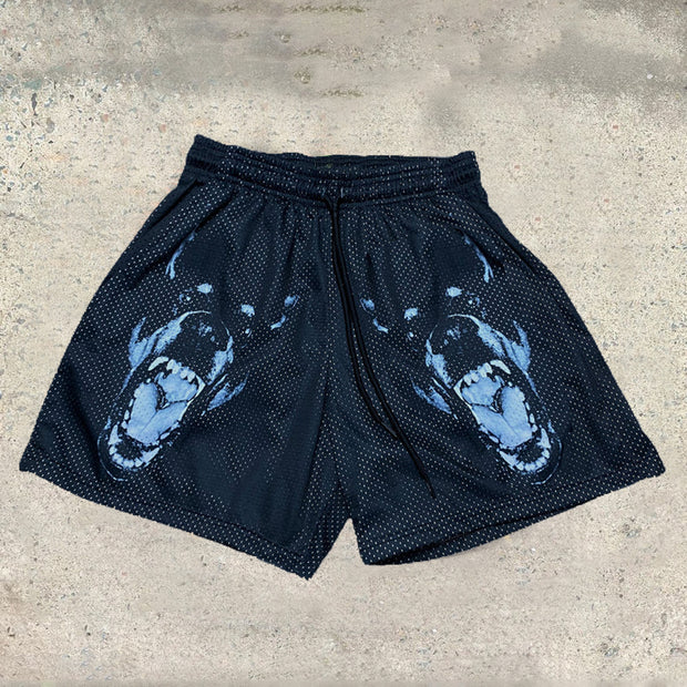 Casual hellhound print shorts