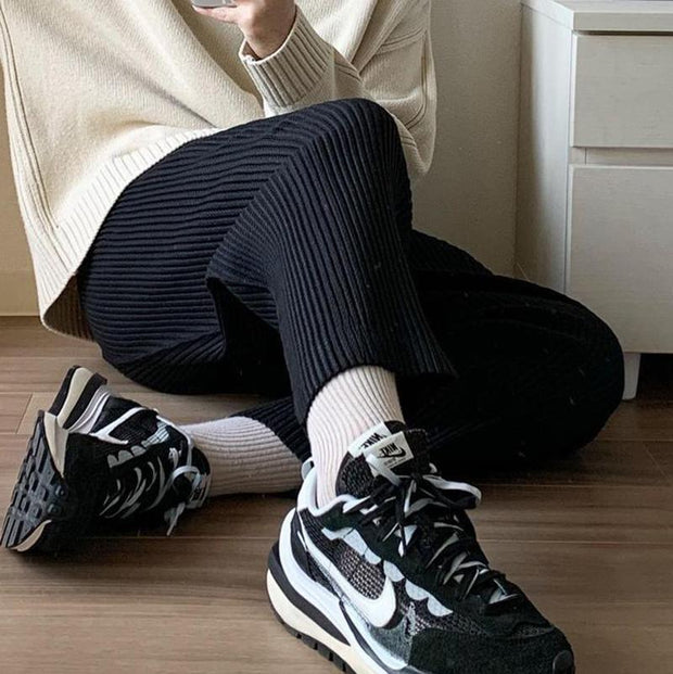 Casual street style retro layered corduroy loose trousers