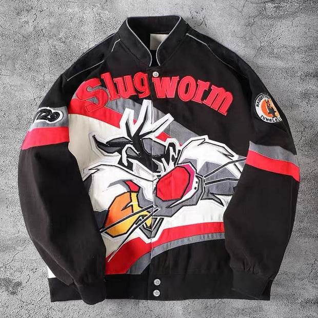 Casual bunny monster motorcycle rugby jacket