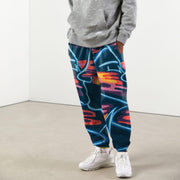 Casual trendy printed loose-fit trousers