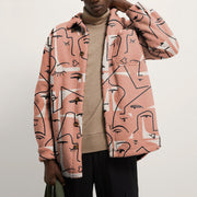 Fashion casual personality printed retro jacket