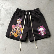 Trendy Skull Art Street Shorts