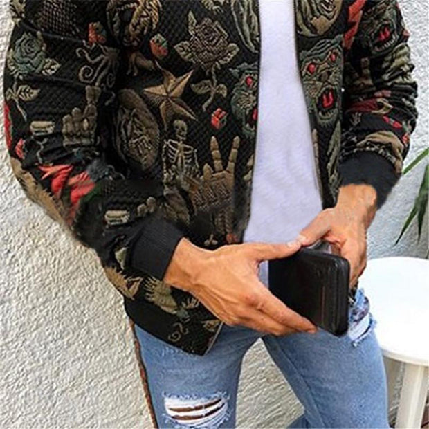 Men's slim printed jacket