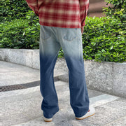 Hip-hop street gradient loose wide-leg casual straight-leg trousers