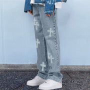 Cross Patch Hip Hop Jeans Straight Loose Trousers