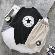 Sports suit Hong Kong style loose short-sleeved t-shirt trendy shorts