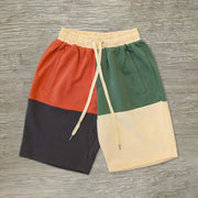 Color block track shorts